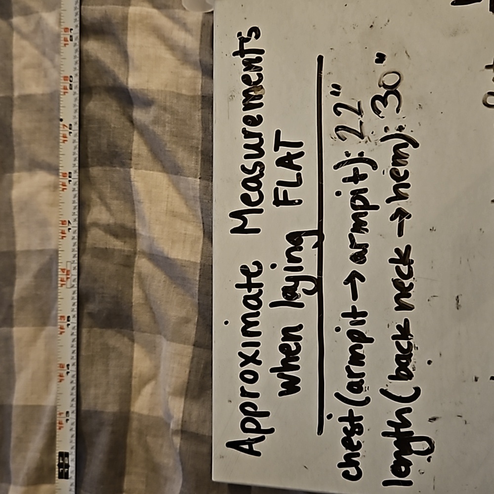 Rowm Gray White Checked Ss Button-Down Collared S… - image 8